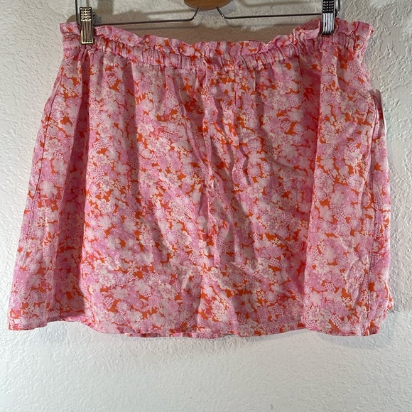 ABOUND BY NORDSTROM Pink Floral Drawstring Skirt Size Large NEW - Picture 2 of 9